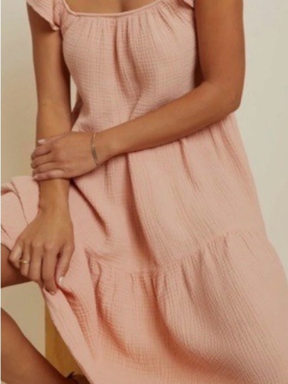 Nation LTD Gauze Tiered Dress